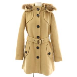 セミロングコート 裏地チェック 38 ベージュ /NR OS