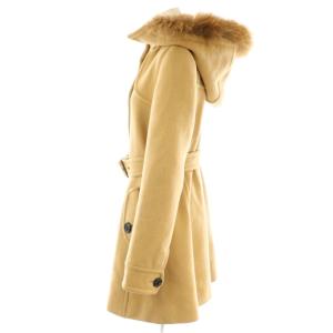 BURBERRY BLUE LABEL セミロングコート 裏地チェック 38 ベージュ /NR OS