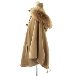 BURBERRY BLUE LABEL コート ポンチョ ファー 38 ベージュ
