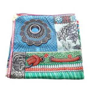 HERMES カレ140 侍の鎧兜 Parures de Samourais カシミヤ スカーフ