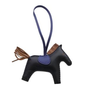 HERMES ロデオチャーム MM アニョーミロ ノワールxゴールドxブルーサフィール A刻印