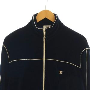 CELINE 21SS トリオンフ ベロアトラックジャケット L ネイビー 2Y168679I