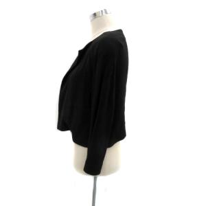 Chloe サマーニットカーディガン 七分袖 前開き 40 XL 黒 ブラック /HO37 GY53