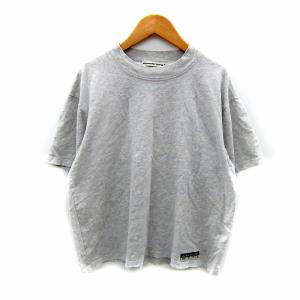 Tシャツ カットソー 半袖 クルーネック 無地 S ライトグレー /SY20 GY53