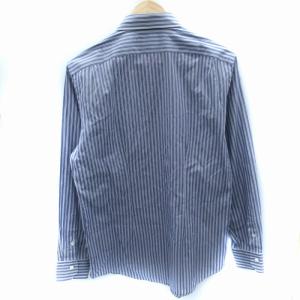 PAUL SMITH Yシャツ ワイシャツ ドレスシャツ 長袖 ストライプ柄 L 青 ブルー 白 ホワイト 800PN /SM10