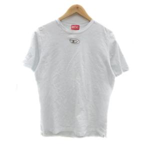 Tシャツ カットソー クルーネック 半袖 ロゴ S オフホワイト シルバー色 /HO4 GY53