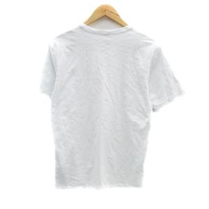 DIESEL Tシャツ カットソー クルーネック 半袖 ロゴ S オフホワイト シルバー色 /HO4 GY53