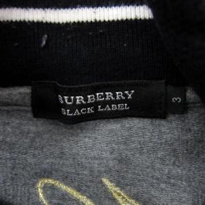 BURBERRY BLACK LABEL トラックジャケット ミドル丈 ロゴワッペン 刺繍 3 グレー /SY27 GY53