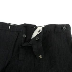 MARGARET HOWELL テーパードパンツ アンクル丈 麻 リネン ウール  黒 ブラック /HO16 GY53