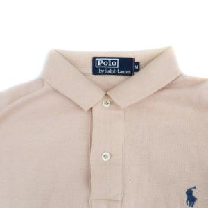 Polo by Ralph Lauren ポロシャツ ポロカラー 半袖 ロゴ刺繍 M ピンク 紺 ネイビー /HO23 GY53