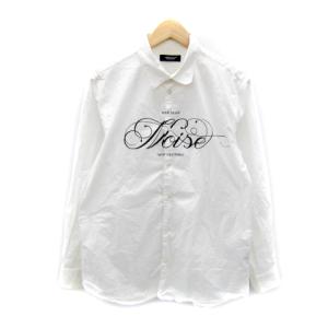 カジュアルシャツ 長袖 WE MAKE NOISE プリント 4 白 ホワイト /SY18 GY53