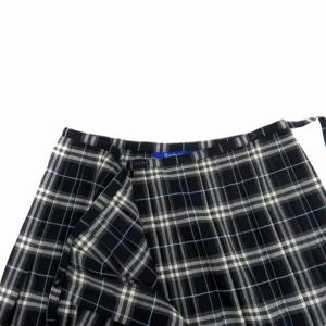 Burberry's BLUE LABEL ラップスカート プリーツスカート ミモレ丈 チェック柄 38 M マルチカラー 紺 ネイビー /HO14