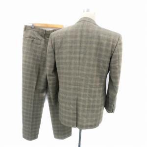 dunhill スーツ セットアップ 上下 テーラードジャケット シングル ミドル丈 スラックスパンツ アンクル丈 チェック柄