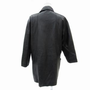 VALENTINO クリスティー CHRISTY ラムレザージャケット ロング丈 ダブルボタン M 黒 ブラック /YS19