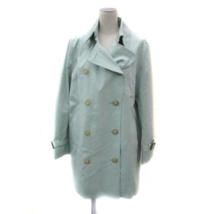トレンチコート スプリングコート ロング丈 無地 大きいサイズ 46 4L ライトグリーン /YS2 GY53