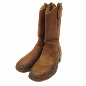 ウエスタンブーツ ロゴ刻印 7 ライトブラウン