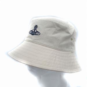 Vivienne Westwood バケットハット オーブ ロゴ刺繍 M-S オフホワイト 26-041-70049