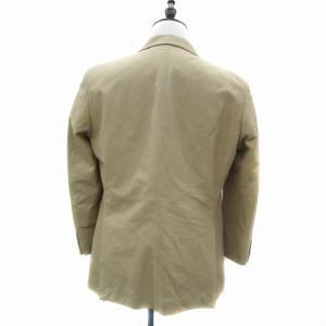 Aquascutum ラムレザーテーラードジャケット ミドル丈 シングルボタン 総裏地 M ベージュ /YS2 GY53