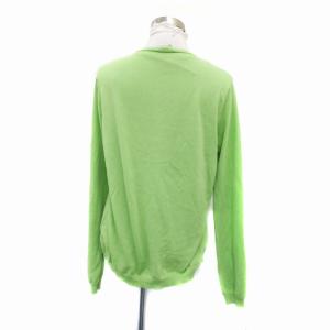 RED VALENTINO REDVALENTINO アンサンブルニット カーディガン ミドル丈 カットソー ラウンドネック ノースリーブ 無地 S 黄緑 ライトグリーン