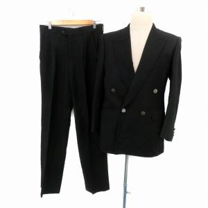 スーツ セットアップ 上下 テーラードジャケット ダブル ミドル丈 スラックパンツ ロング丈 S48-25-79