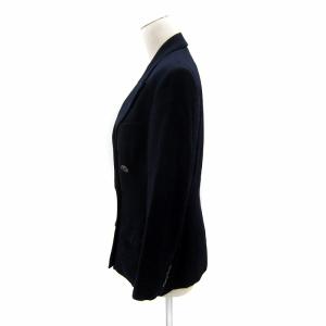RALPH LAUREN テーラードジャケット ミドル丈 ダブルボタン 総裏地 無地 11 紺 ネイビー /SY32 GY53