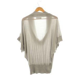 VALENTINO ニットポンチョ カシミヤ シルク混 セータ 半袖 40/4 グレー /ES GY53