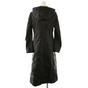 Burberry's BLUE LABEL ヴィンテージ ロングコート 中綿 フード 38 ブラック /ES GY53