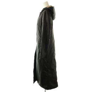 Burberry's BLUE LABEL ヴィンテージ ロングコート 中綿 フード 38 ブラック /ES GY53