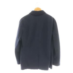 ARMANI COLLEZIONI リブニットジャケット リブ コットン 製品染め EU52 ネイビー /CX GY53