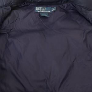 Polo by Ralph Lauren ダウンベスト ビックポニー レーシング ロゴ 刺繍 L ネイビー マルチカラー /CX GY53