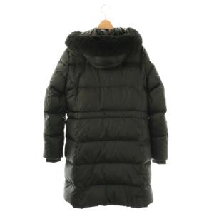 COACH ダウンコート アウター ジップアップ スナップボタン ファー ムートン S 黒 /NR GY53