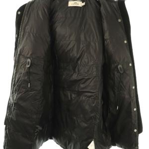 COACH ダウンコート アウター ジップアップ スナップボタン ファー ムートン S 黒 /NR GY53