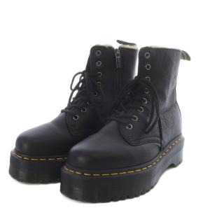 Dr.Martens JADON FL ワークブーツ ショート 8ホール ボア プラットフォーム 厚底 レザー UK5 ブラック
