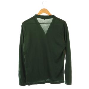 COMME des GARCONS HOMME カーディガン ウール混 パッチワーク M ダークグリーン マルチカラー AD2014 /CX  GY53