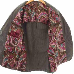 ETRO テーラードジャケット ストライプ 48 グレー マルチカラー /ES GY53