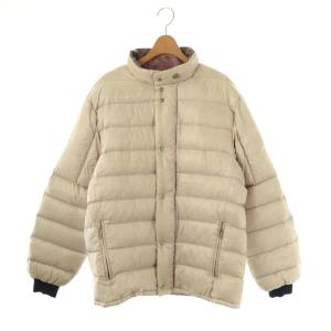 SMQ-110 アシックス期 ダウンジャケット ロゴ JASPO L アイボリー /ES GY53