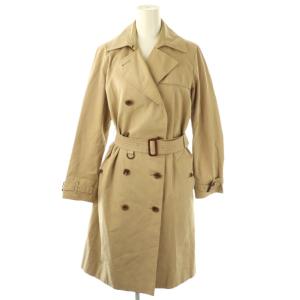 ダブルトレンチコート ノバチェック ベルト付き 36 ベージュ /CX GY53