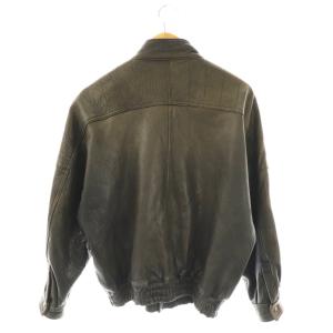 NINA RICCI レザージャケット 革ジャン 型押し シープスキン M チャコール /CX GY53