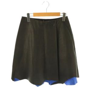 レザースカート フレアスカート 羊革 レギュラーヘム 2 ブラック /ES GY57