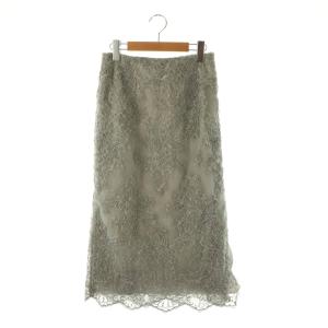レースタイトスカート ロング I40 グレー /NR OS GY57