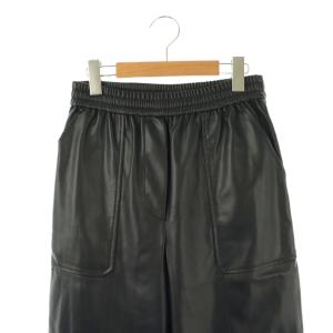 3.1 phillip lim エコレザーパンツ テーパード XS 濃紺 F221-5852VPL /NR GY57