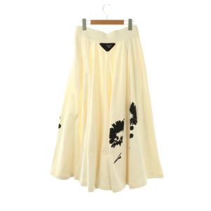 PRADA by Raf Simons 21AW 三角ロゴ スカート M オフホワイト