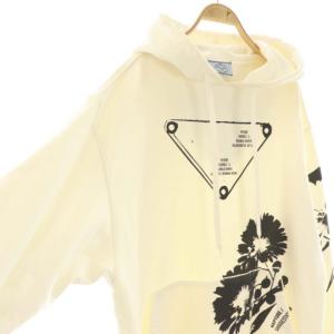 PRADA by Raf Simons 21AW 三角ロゴパーカー XS アイボリー ブラック