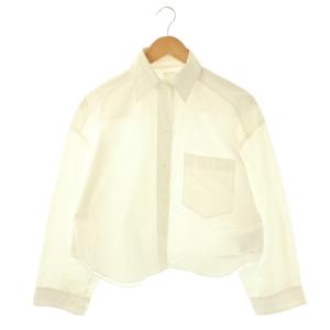 LE BLANC 20SS シャツ クロップド 長袖 36 ホワイト /DF GY57