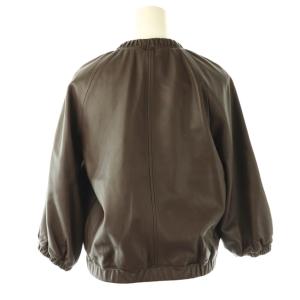 ESTNATION レザージャケット ブルゾン ジップアップ 38 ブラウン /DF GY57