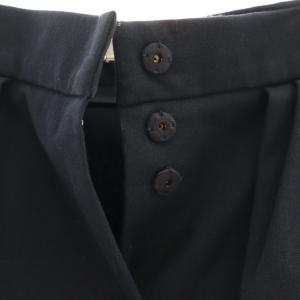 PRADA フレアスカート ひざ丈 42 ダークネイビー /DF GY57