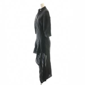 STELLA McCARTNEY ワンピース ミモレ ロング 五分袖 38 黒 ブラック /AT OS GY57