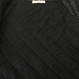 PRADA ニットジャケット ノーカラー スナップボタン チャコール /CX GY57