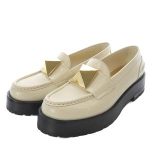 ワンスタッズローファー 36.5 ベージュ