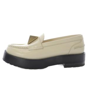VALENTINO GARAVANI ワンスタッズローファー 36.5 ベージュ